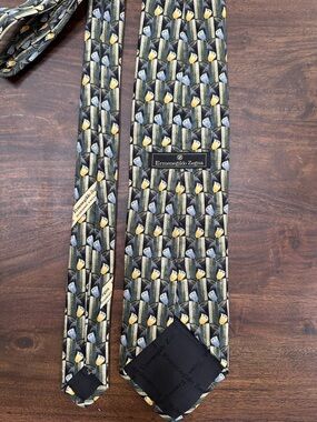 Ermenegildo Zegna floral tulip print silk necktie